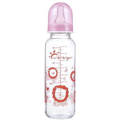 Hittebestendige Standaard de Baby van het Hals9oz 250ml Glas het Voeden Flessen