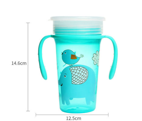 300 ml PP 360 graden hoek Baby Sippy Cup BSCI ISO9001 certificaat