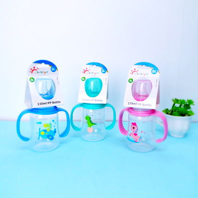 5 oz 130 ml standaard babyfles met dubbele handvat PP