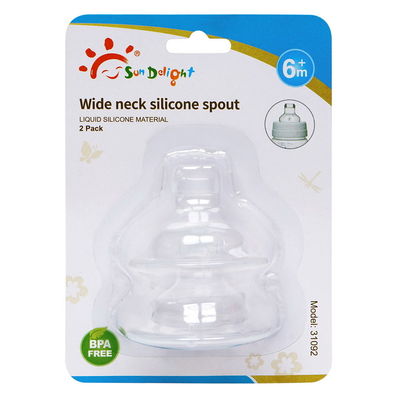 Van de de Stroom Brede Hals van de voedselrang het Snelle Uitsteeksel van het de Babysilicone Rubber