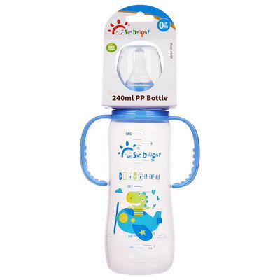 Van de het Handvat8oz 240ml Pasgeboren Baby van pp Dubbele de Melkfles