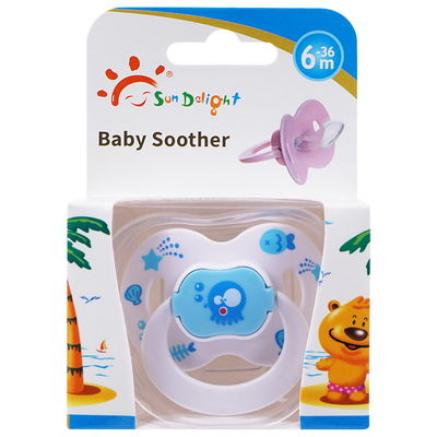 Scheur de Bestand Roze Blauwe ABS Baby Soother van het Fopspeensilicone