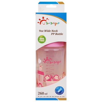 de Baby van de de Halsboog pp van 9oz 260ml Brede het Voeden Fles