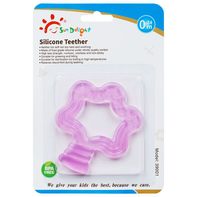 Het Geurloze Silicone Teether van de 3 Maandbaby van de scheursterkte