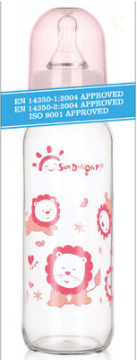 Hittebestendige Standaard de Baby van het Hals9oz 250ml Glas het Voeden Flessen