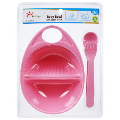 Pvc-Kom van de Polypropyleenbpa de VRIJE Baby met Lepel