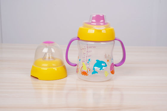 2 in 1 Vrije 6 Maand van de Uitsteekselzuiging BPA de Kop van Sippy van de 6 Onsbaby