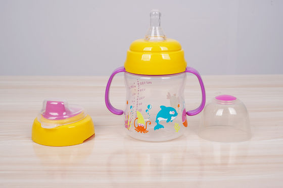 2 in 1 Vrije 6 Maand van de Uitsteekselzuiging BPA de Kop van Sippy van de 6 Onsbaby