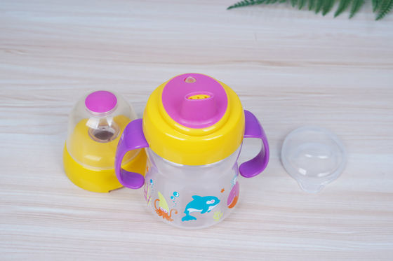2 in 1 Vrije 6 Maand van de Uitsteekselzuiging BPA de Kop van Sippy van de 6 Onsbaby