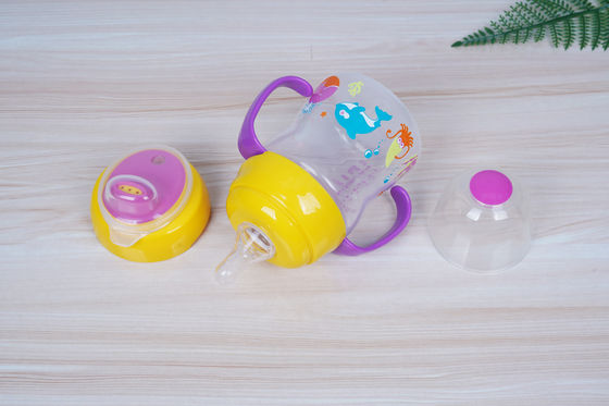 2 in 1 Vrije 6 Maand van de Uitsteekselzuiging BPA de Kop van Sippy van de 6 Onsbaby