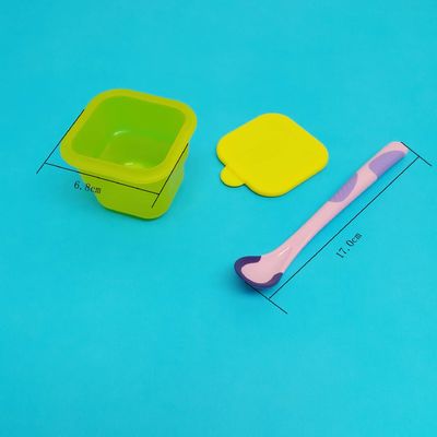 Opslag van het de Babyvoedsel van 2pcs BPA de Vrije Luchtdichte Plastic met Lepel