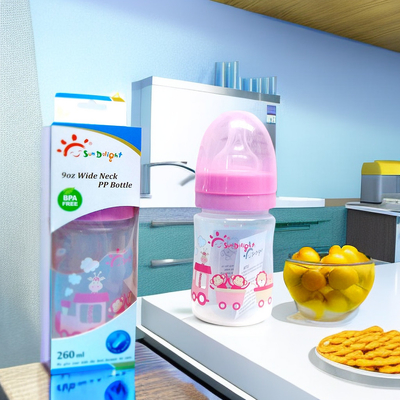 160 ml PP babyvoedfles breedhals wasbaar