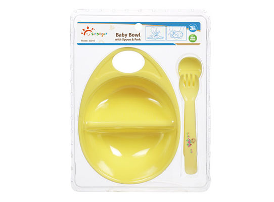 Pvc-Kom van de Polypropyleenbpa de VRIJE Baby met Lepel