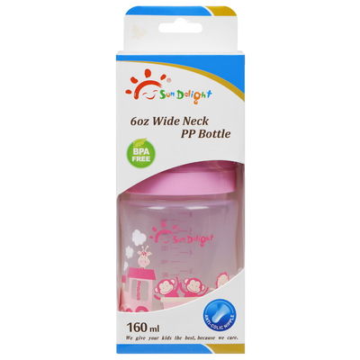 160 ml PP babyvoedfles breedhals wasbaar