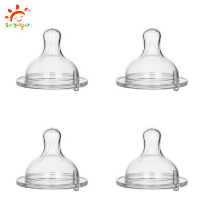 Eerste benodigdheden Silicone babyfles Nippels, trage stroom