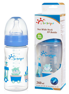 de Baby van de de Halsboog pp van 9oz 260ml Brede het Voeden Fles